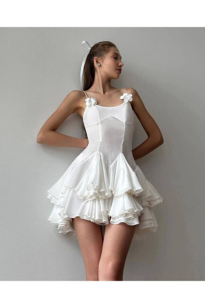 PAPATYA TÜLLÜ ELBİSE PAPATYA TÜLLÜ ELBİSE