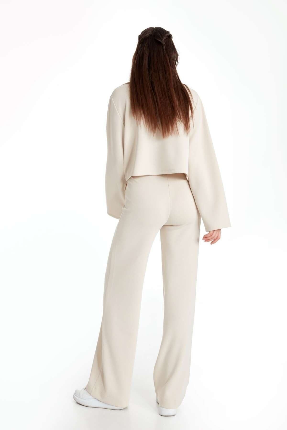 Power Up Trousers Bej Modal Karışımlı Pantolon Power Up Trousers Bej Modal Karışımlı Pantolon