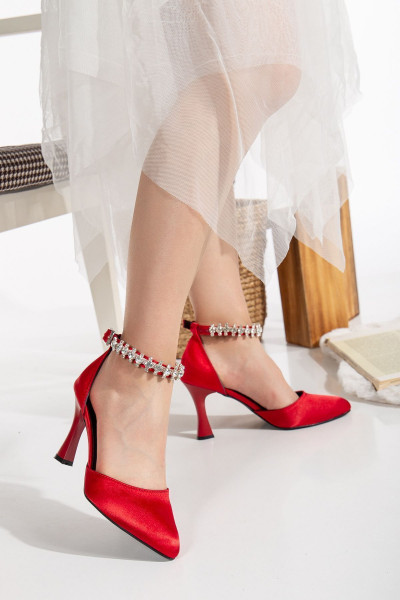 Saten Topuklu Ayakkabı