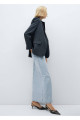 Yırtmaçlı denim etek