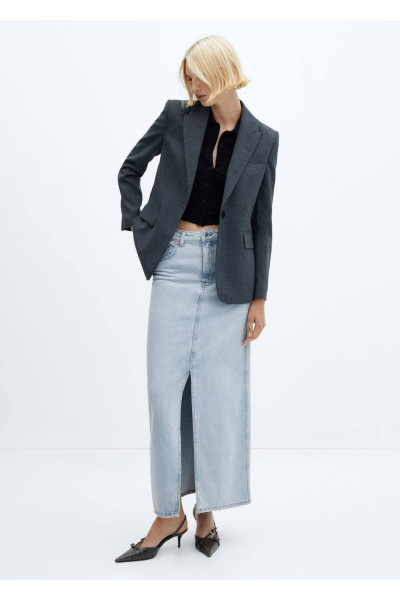 Yırtmaçlı denim etek Yırtmaçlı denim etek