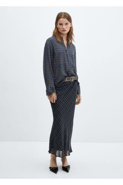 Kareli geniş gömlek