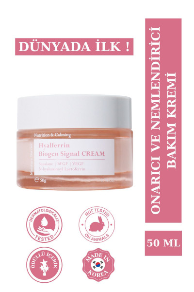 Biogen Signal Cream | Yüz Kremi | 50 ml | Cilt Bariyeri | Laktoferrin | Hyaluronik Asit Biogen Signal Cream | Yüz Kremi | 50 ml | Cilt Bariyeri | Laktoferrin | Hyaluronik Asit