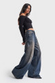 Kadın T Kot Rengi Palazzo Fit Bol Kesim Denim Kadın T Kot Rengi Palazzo Fit Bol Kesim Denim