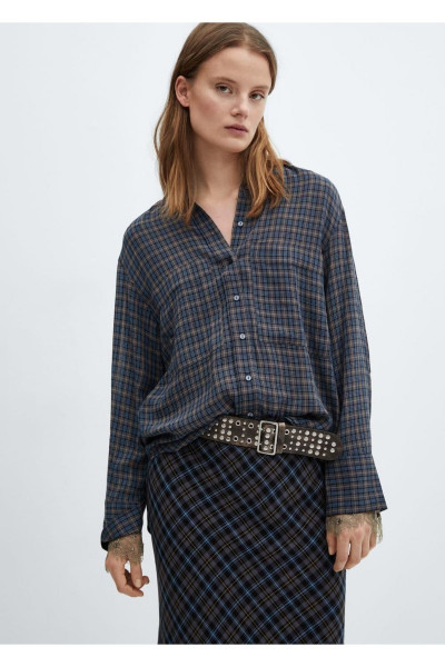 Kareli geniş gömlek