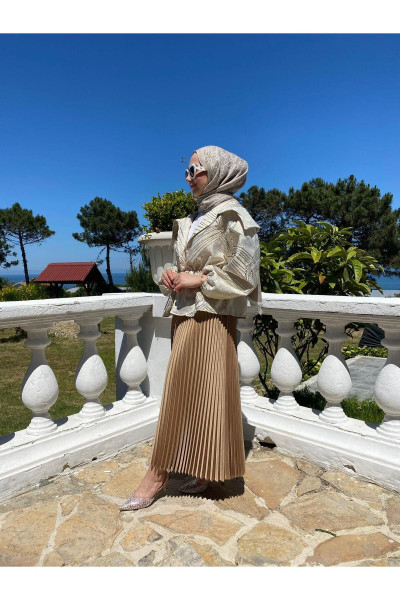 SATEN PİLELİ ETEK SATEN PİLELİ ETEK