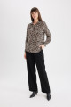 Regular Fit Leopar Desenli Uzun Kollu Gömlek I8266az24au Regular Fit Leopar Desenli Uzun Kollu Gömlek I8266az24au