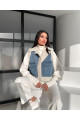 Premium Deri İçi Kürklü Oversize Biker Yelek Premium Deri İçi Kürklü Oversize Biker Yelek