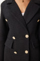 Kadın Siyah Düğmeli Blazer Tüvit Ceket WF00004 Kadın Siyah Düğmeli Blazer Tüvit Ceket WF00004