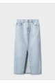 Yırtmaçlı denim etek