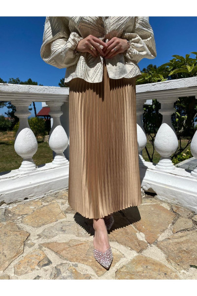 SATEN PİLELİ ETEK SATEN PİLELİ ETEK