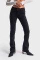 Kadın Siyah Renk Bootcut Fit Orta Bel Likralı Denim Kadın Siyah Renk Bootcut Fit Orta Bel Likralı Denim