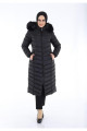 Kadın Siyah Uzun Şişme Mont Kadın Siyah Uzun Şişme Mont