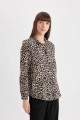 Regular Fit Leopar Desenli Uzun Kollu Gömlek I8266az24au Regular Fit Leopar Desenli Uzun Kollu Gömlek I8266az24au