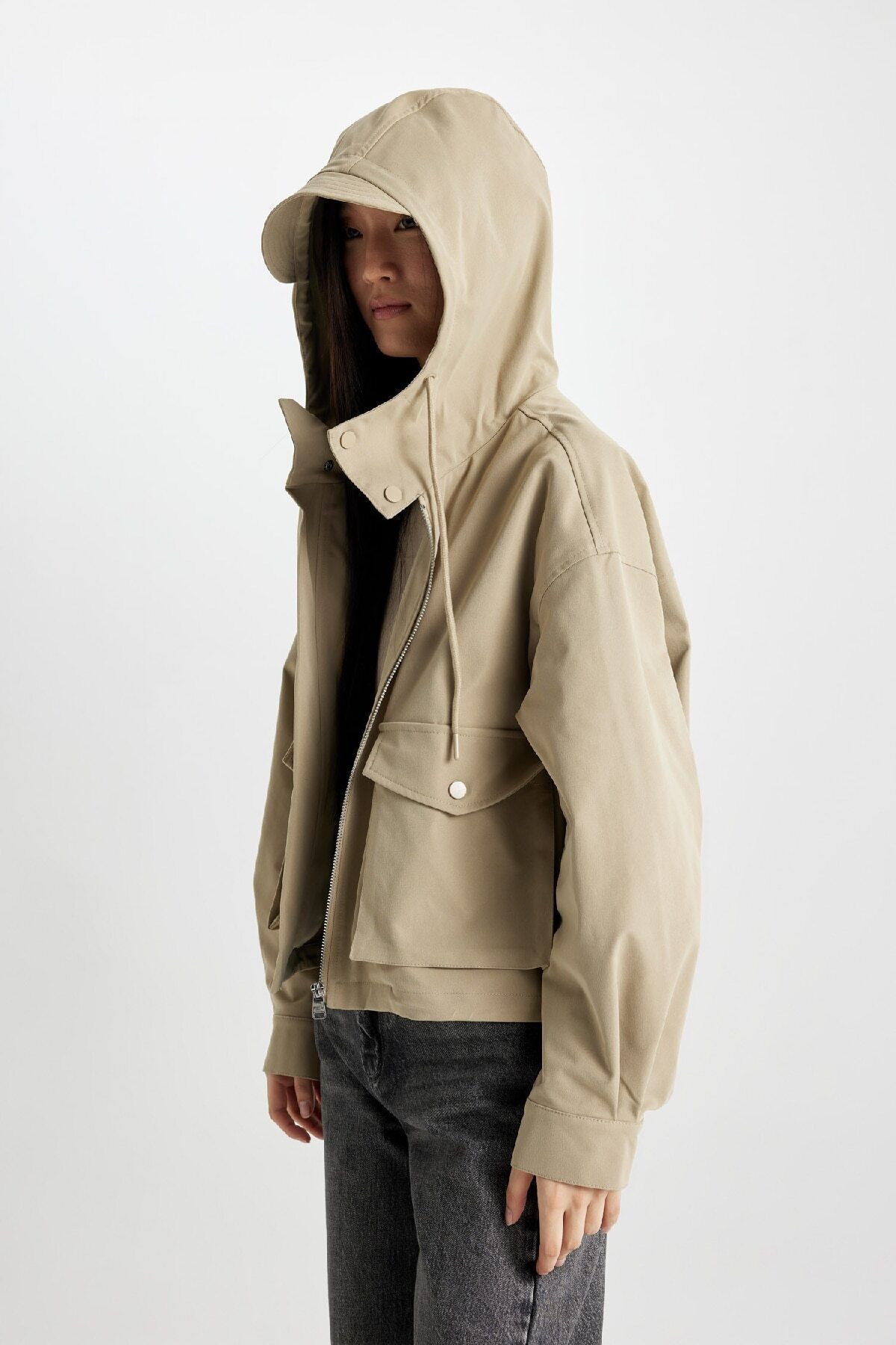 Su Itici Ince Mont Kapüşonlu Fermuarlı Cepli Mevsimlik C7493ax24au Su Itici Ince Mont Kapüşonlu Fermuarlı Cepli Mevsimlik C7493ax24au