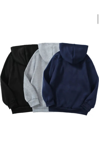 Unisex Üçlü Baskılı Oversize  Kapşonlu Sweatshirt Hoodie Unisex Üçlü Baskılı Oversize  Kapşonlu Sweatshirt Hoodie