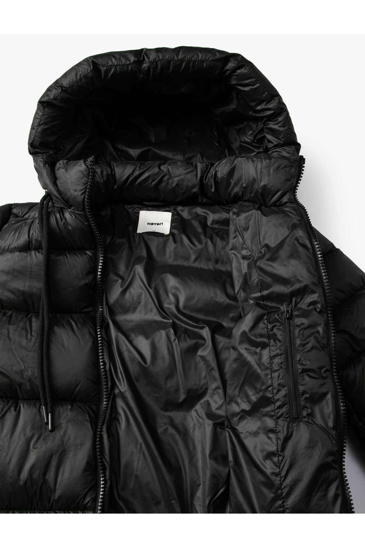 Şişme Mont Kapüşonlu Fermuarlı Cep Detaylı Şişme Mont Kapüşonlu Fermuarlı Cep Detaylı