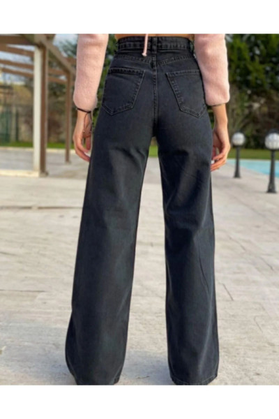 Tessa Gold Ikon 90's Siyah Likralı Süper Extra Yüksek Bel Palazzo Salaş Jean Pantolon Tessa Gold Ikon 90's Siyah Likralı Süper Extra Yüksek Bel Palazzo Salaş Jean Pantolon