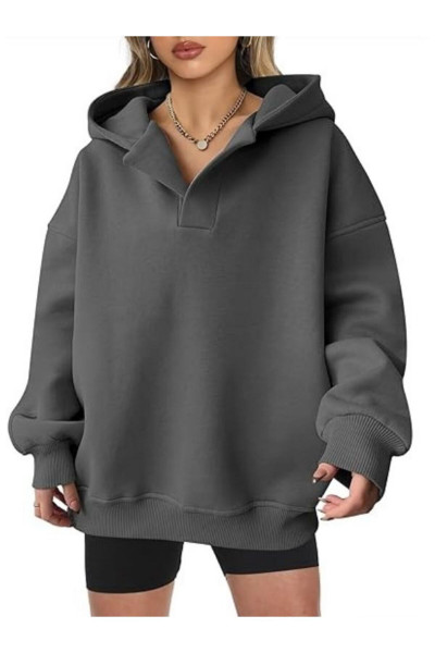 Unisex Düz Patlı Kapüşonlu Oversize Sweatshirt Unisex Düz Patlı Kapüşonlu Oversize Sweatshirt