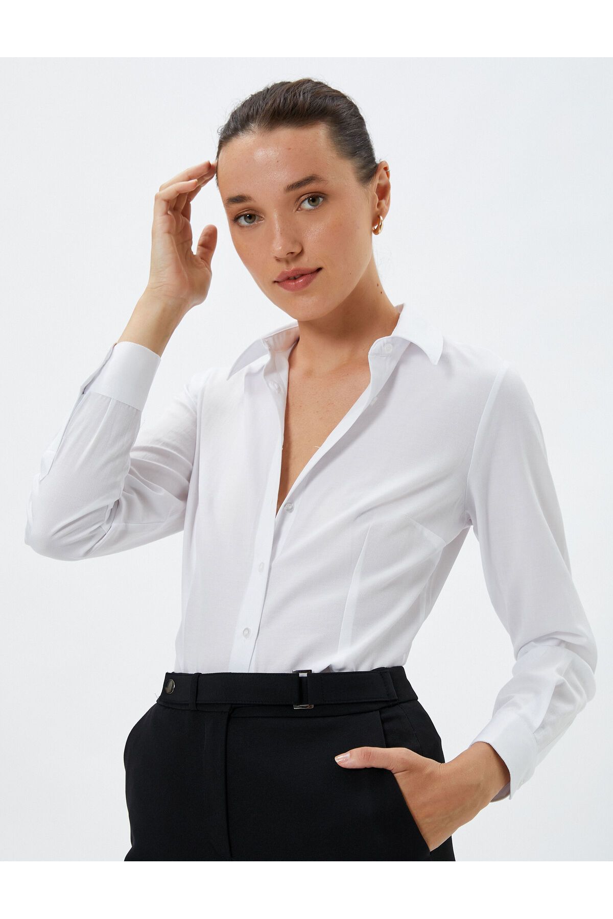 Klasik Gömlek Uzun Kollu Düğmeli Slim Fit