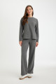 Wide Leg Geniş Bol Paça Selanik Kumaş Basic Düz Antrasit Triko Pantolon D0361ax24au Wide Leg Geniş Bol Paça Selanik Kumaş Basic Düz Antrasit Triko Pantolon D0361ax24au