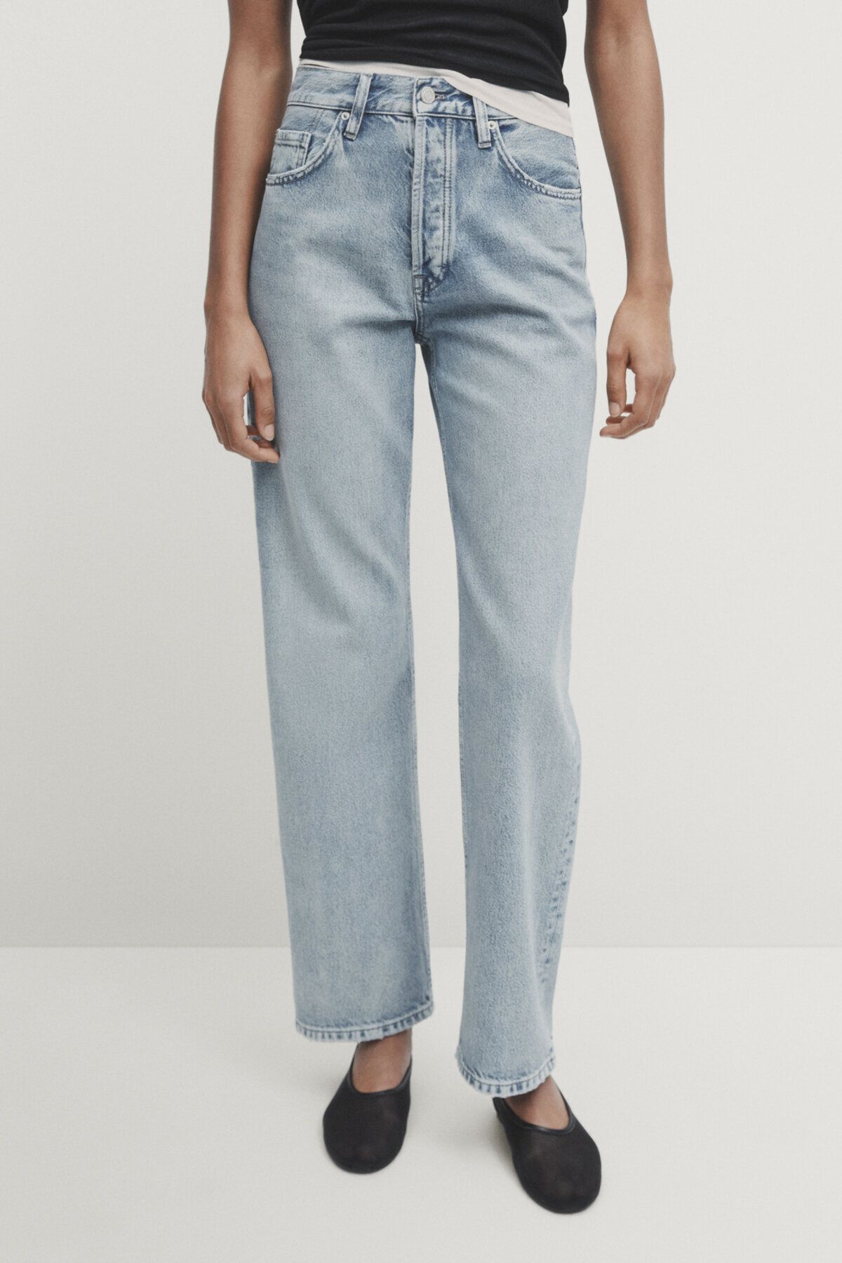 Straight fit yüksek bel jean Straight fit yüksek bel jean