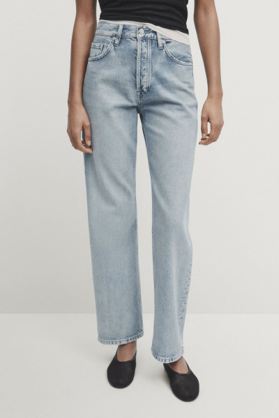 Straight fit yüksek bel jean Straight fit yüksek bel jean