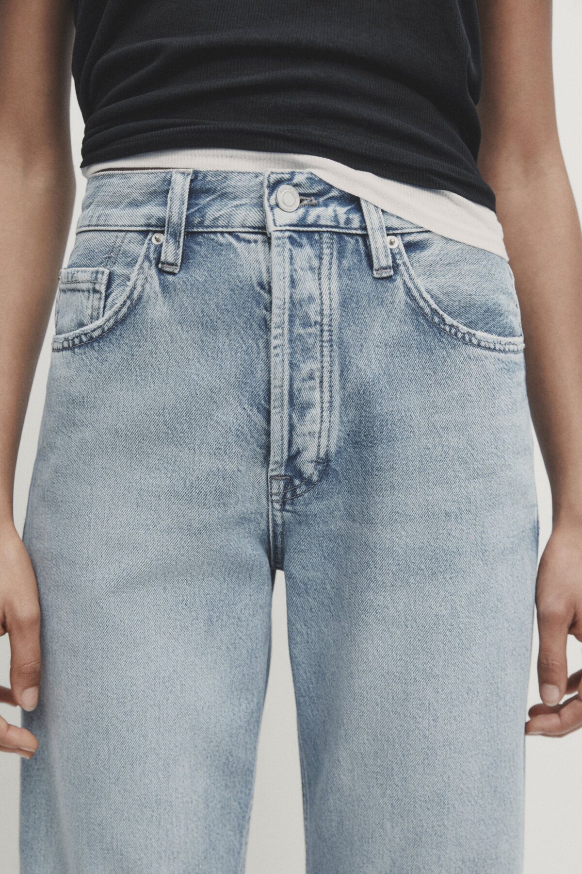 Straight fit yüksek bel jean Straight fit yüksek bel jean