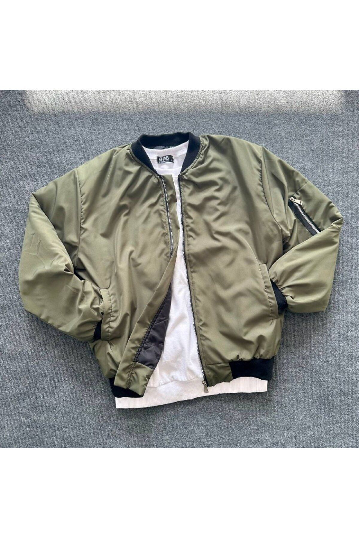 Unisex Haki Oversize Bomber Ceket Unisex Haki Oversize Bomber Ceket