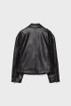 Suni deri oversize biker ceket Suni deri oversize biker ceket