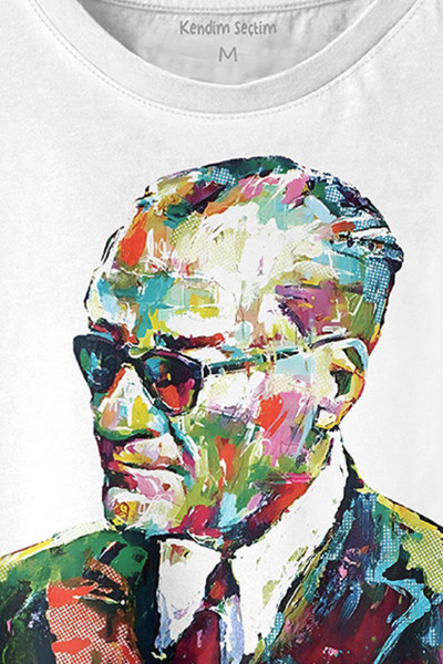 Karizma Gözlüklü Gazi Mustafa Kemal Atatürk Portresi Baskılı Tişört Unisex T-shirt Karizma Gözlüklü Gazi Mustafa Kemal Atatürk Portresi Baskılı Tişört Unisex T-shirt
