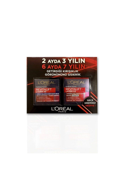 Loreal Paris Revitalift Lazer X3 Yoğun Yaşlanma Karşıtı Gece + Gündüz Bakım Kremi Loreal Paris Revitalift Lazer X3 Yoğun Yaşlanma Karşıtı Gece + Gündüz Bakım Kremi