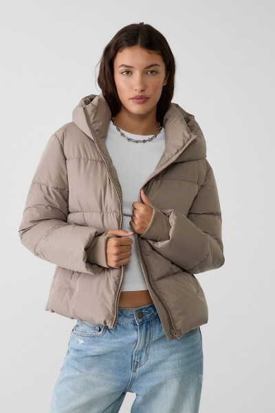 Kapüşonlu basic şişme mont Kapüşonlu basic şişme mont