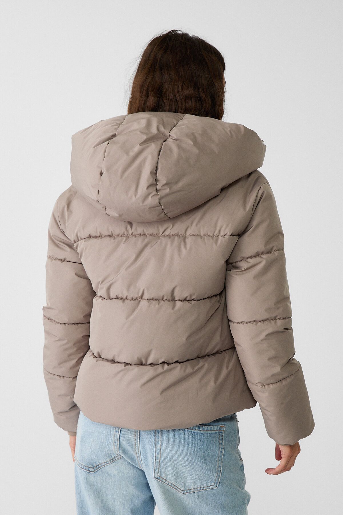 Kapüşonlu basic şişme mont Kapüşonlu basic şişme mont
