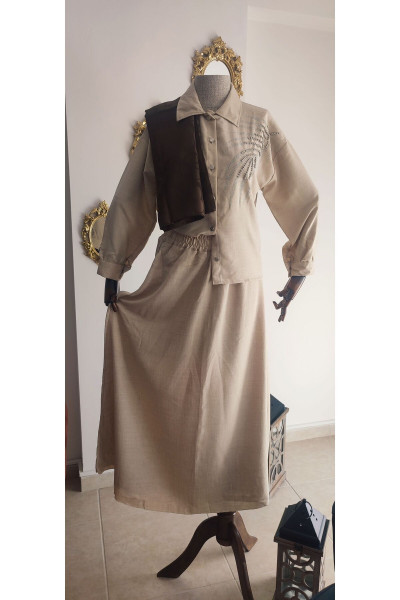 Tesettür etekli takım Tesettür etekli takım