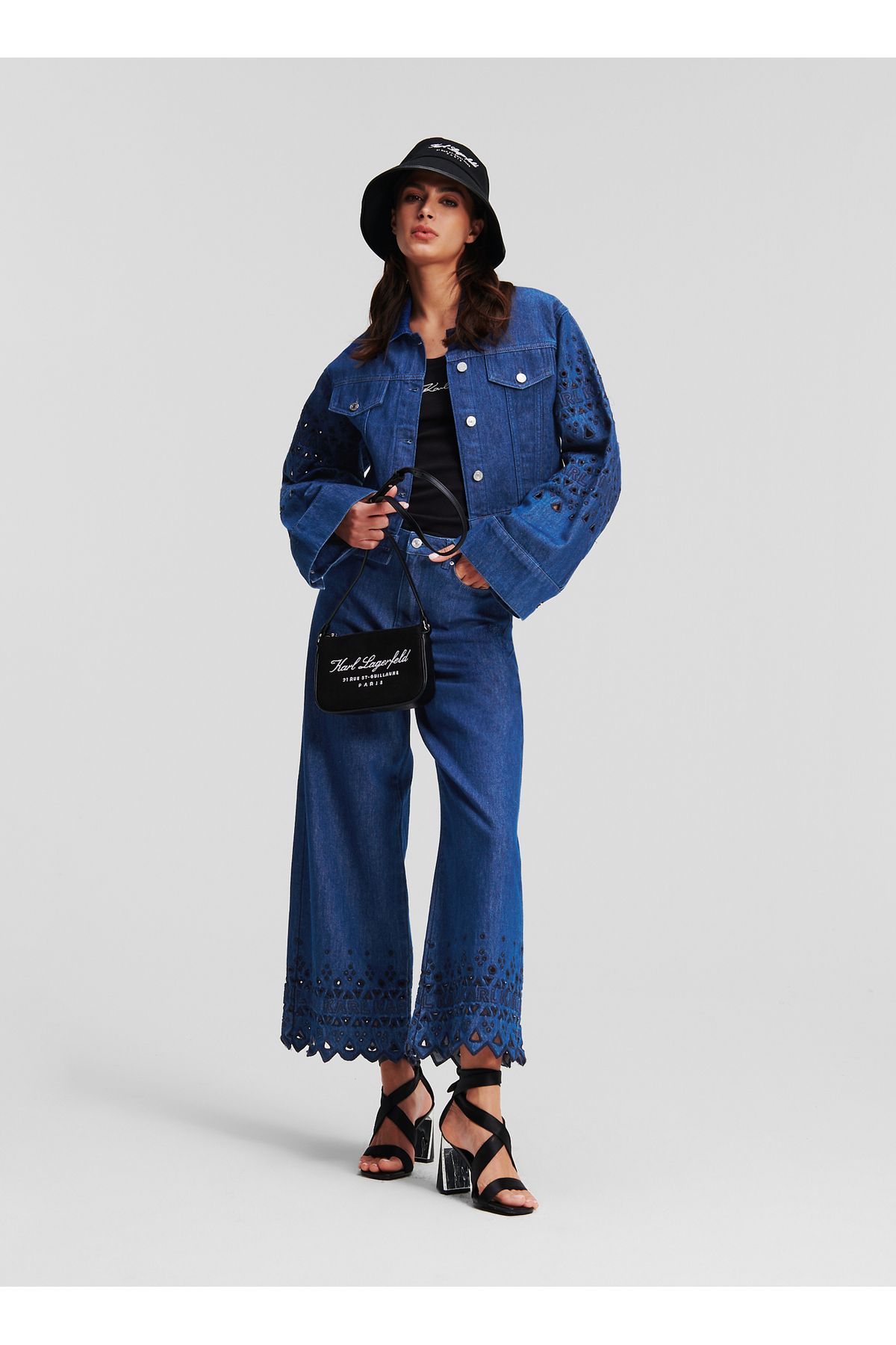 Koyu Mavi Kadın Denim Ceket 241W1422 Koyu Mavi Kadın Denim Ceket 241W1422