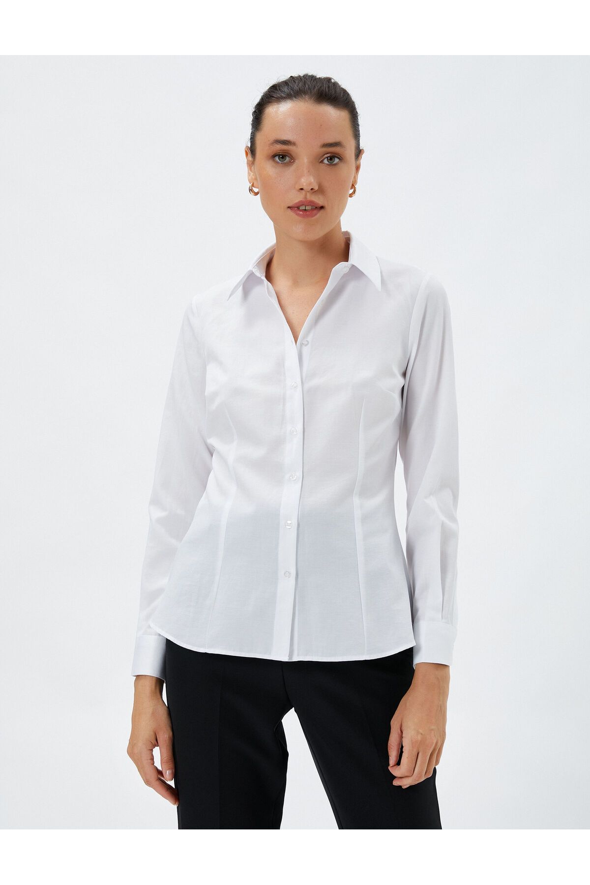 Klasik Gömlek Uzun Kollu Düğmeli Slim Fit