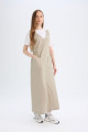 Regular Fit V Yaka Yan Büzgü Detaylı Basic Düz Gabardin Kolsuz Maxi Elbise C9684ax24au Regular Fit V Yaka Yan Büzgü Detaylı Basic Düz Gabardin Kolsuz Maxi Elbise C9684ax24au