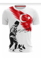 Unisex 23 Nisan 29 Ekim 19 Mayıs Gösteri Kostüm Atatürk Baskılı Ve Türk Bayraklı Ayyıldızlı Tişört Unisex 23 Nisan 29 Ekim 19 Mayıs Gösteri Kostüm Atatürk Baskılı Ve Türk Bayraklı Ayyıldızlı Tişört