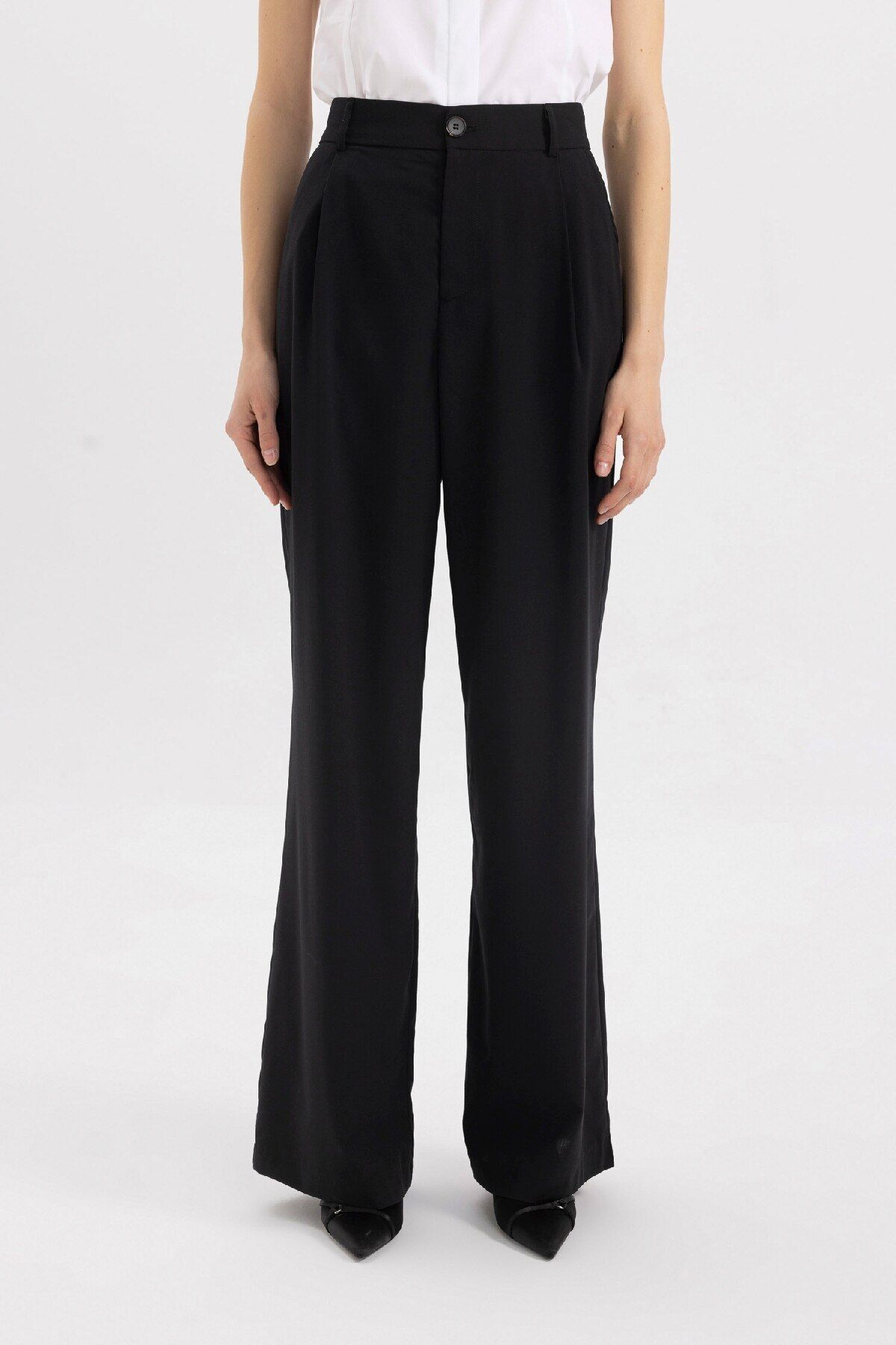 Wide Leg Cepli Yüksek Bel Geniş Paça Uzun Boy Pantolon C6576AX24SM Wide Leg Cepli Yüksek Bel Geniş Paça Uzun Boy Pantolon C6576AX24SM