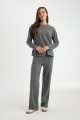 Wide Leg Geniş Bol Paça Selanik Kumaş Basic Düz Antrasit Triko Pantolon D0361ax24au Wide Leg Geniş Bol Paça Selanik Kumaş Basic Düz Antrasit Triko Pantolon D0361ax24au