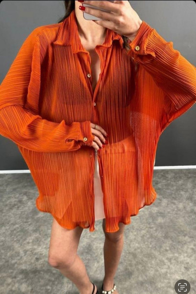 Oversize Şifon tül gömlek Oversize Şifon tül gömlek