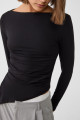 Uzun kollu asimetrik t-shirt