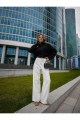 Kadın Oversize Fermuarlı Crop Triko Kazak Kadın Oversize Fermuarlı Crop Triko Kazak