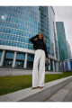 Kadın Oversize Fermuarlı Crop Triko Kazak Kadın Oversize Fermuarlı Crop Triko Kazak