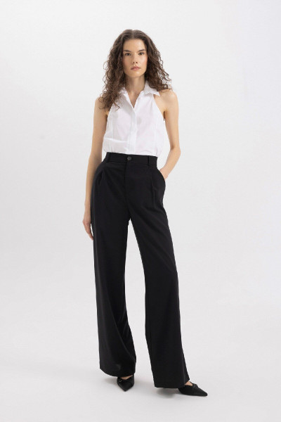 Wide Leg Cepli Yüksek Bel Geniş Paça Uzun Boy Pantolon C6576AX24SM Wide Leg Cepli Yüksek Bel Geniş Paça Uzun Boy Pantolon C6576AX24SM