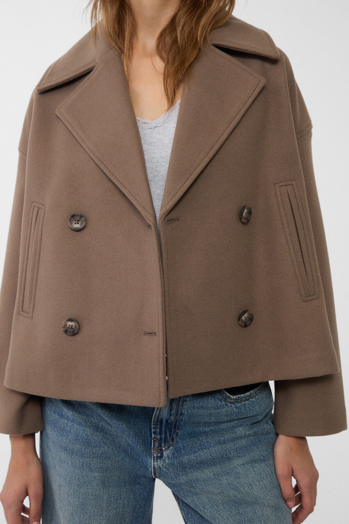 Kısa kruvaze ceket Kısa kruvaze ceket