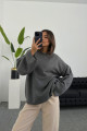 Pinterest Model Kadın Bol Kesim Geniş Kol Örgü Triko Sıfır Yaka Orta Boy Yumuşak Kazak Oversize Pinterest Model Kadın Bol Kesim Geniş Kol Örgü Triko Sıfır Yaka Orta Boy Yumuşak Kazak Oversize