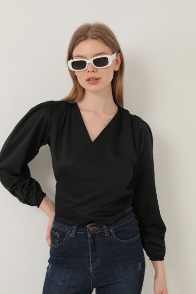 Scuba Crep Bağlamalı Kadın Gömlek Scuba Crep Bağlamalı Kadın Gömlek