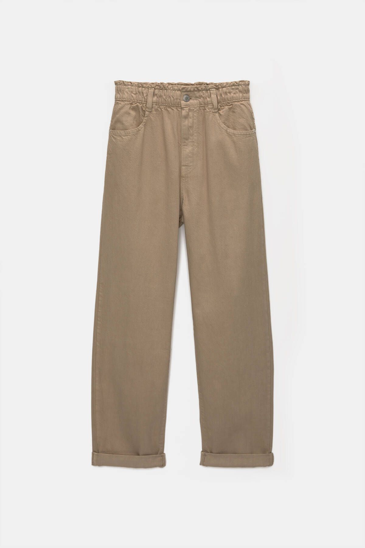 Straight fit paperbag pantolon Straight fit paperbag pantolon